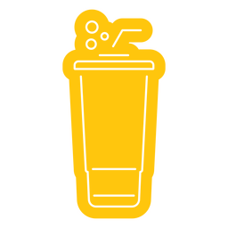 Gelber Sodabecher PNG-Design