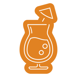 Cóctel al atardecer Diseño PNG