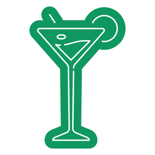 Green martini PNG Design