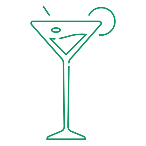 Martini seco de limón Diseño PNG