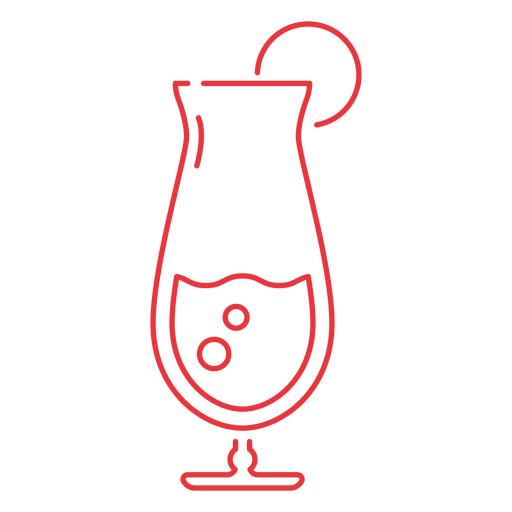 Red hawaiian cocktail PNG Design