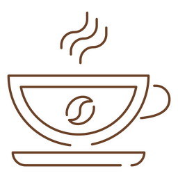 Coffee mug continuous line PNG Design