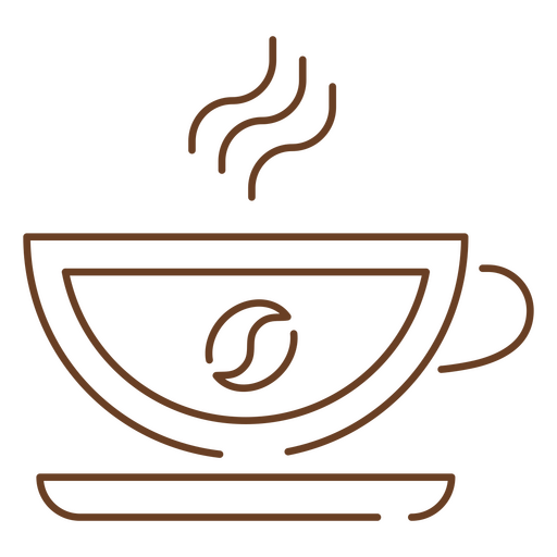 Kaffeebecher durchgehende Linie PNG-Design