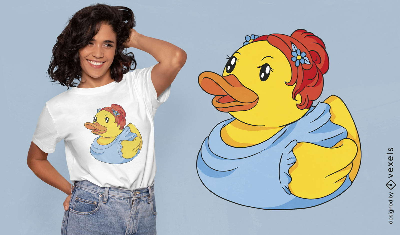 Diseño de camiseta de pato de goma de dama de honor