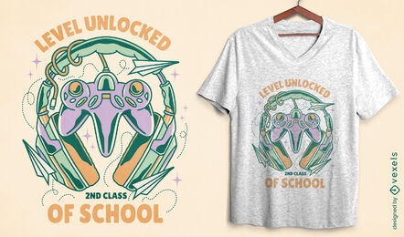 Diseño de camiseta de jugador escolar.