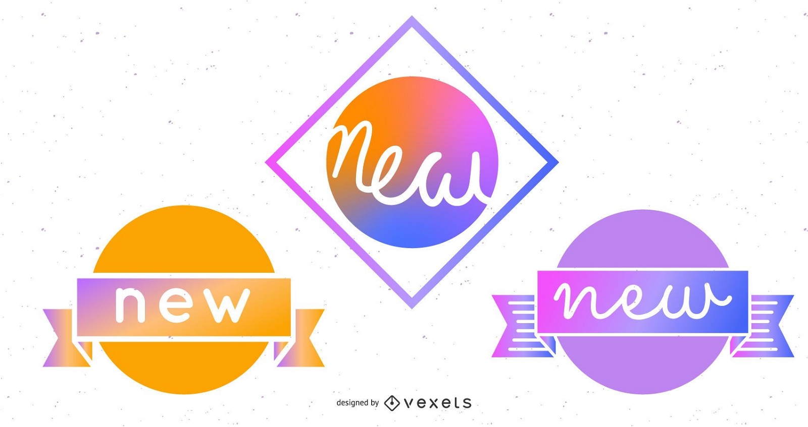 Novos adesivos de emblemas - elemento da web