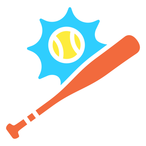 Oranger Baseballschläger PNG-Design