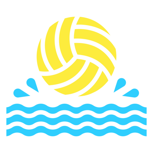 Yellow water polo ball PNG Design