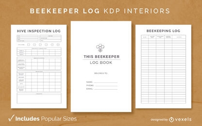 Diseño de registro diario de apicultor Modelo KDP