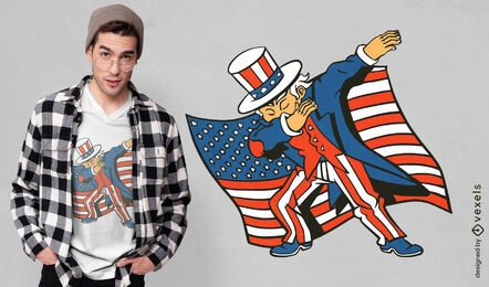 Abtupfendes patriotisches T-Shirt Design Uncle Sams