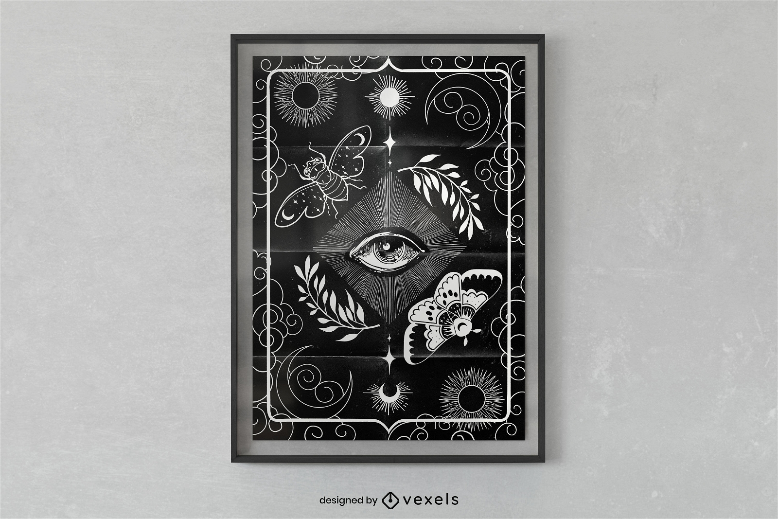 Hexenhaftes Plakatdesign für das dritte Auge