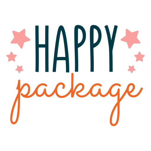 Happy package small business quote PNG Design