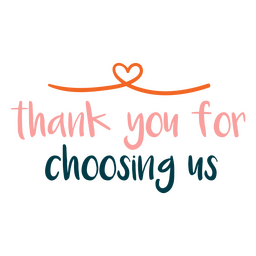 Thank you for choosing us small business quote PNG Design