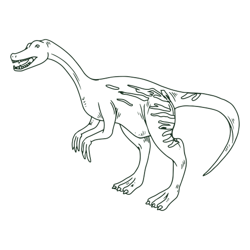 dinossauro Nothronychus Desenho PNG