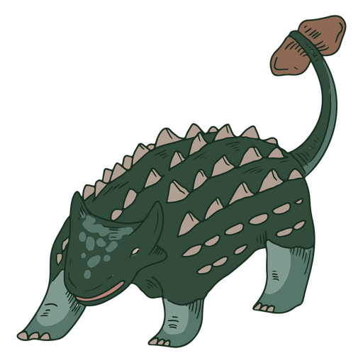 anquilosaurio verde Diseño PNG