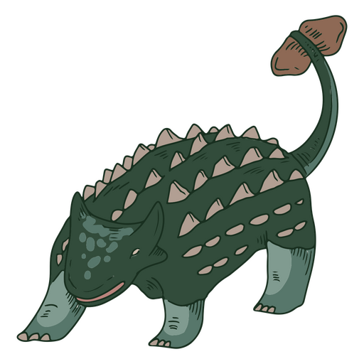 Grüner Anylosaurus PNG-Design