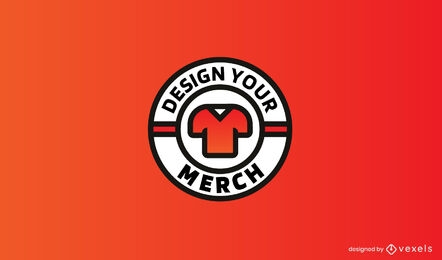 Modelo de logotipo de design de mercadoria de camiseta