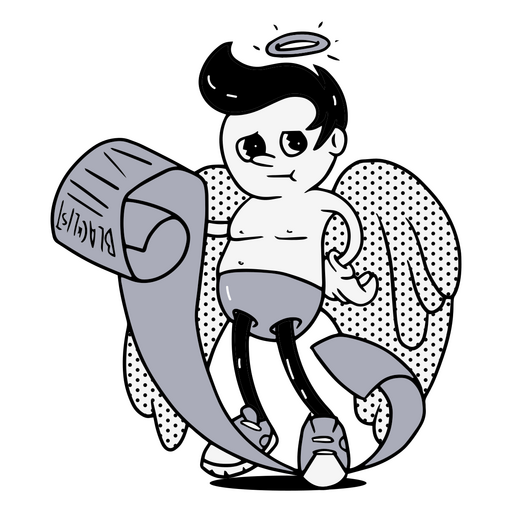 ángel preocupado Diseño PNG