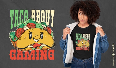 Taco über süßes T-Shirt-Design