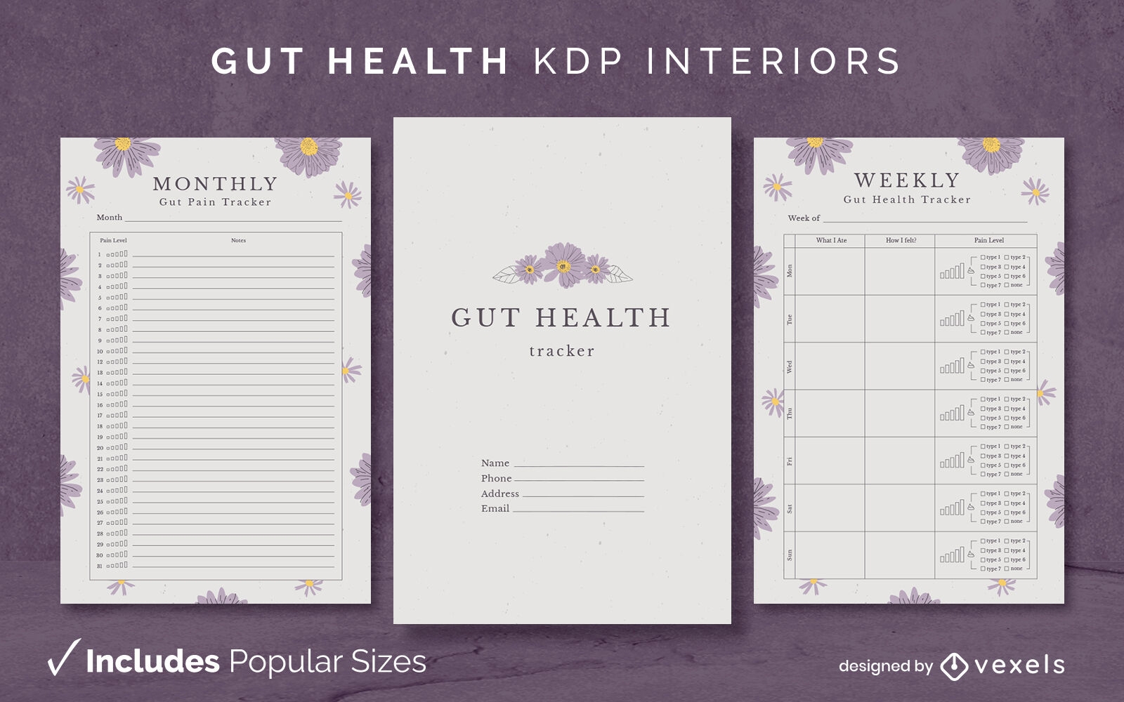 Design de interiores do rastreador de saúde intestinal kdp