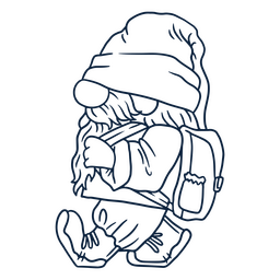 The walking gnome PNG Design