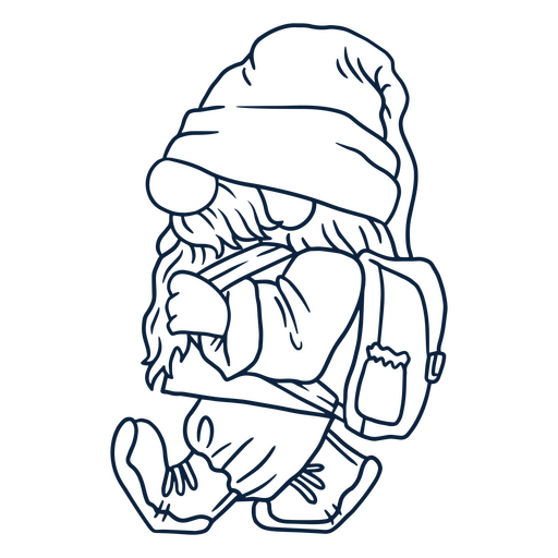 The walking gnome PNG Design