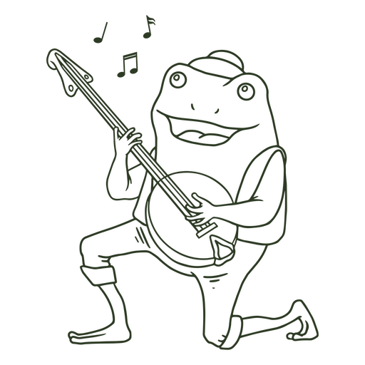 Sänger Frosch PNG-Design