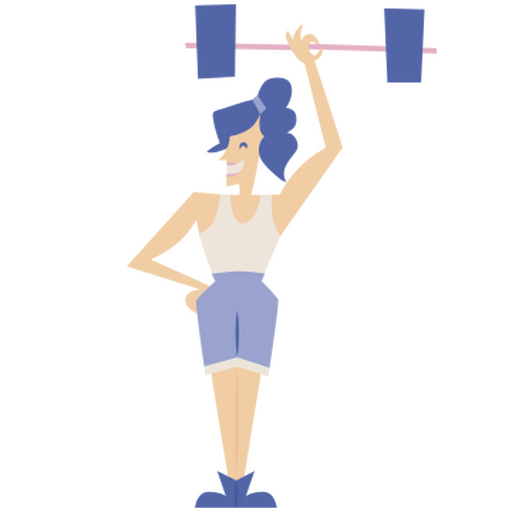 Weightlifter woman PNG Design