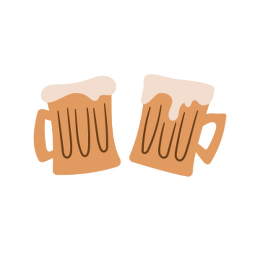 Two beers PNG Design