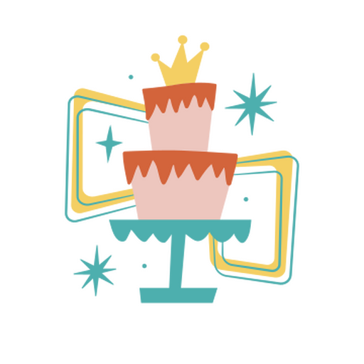 Geburtstagstorte der Königin PNG-Design