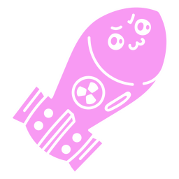 Apocalipsis bomba nuclear kawaii cortou personagem Desenho PNG