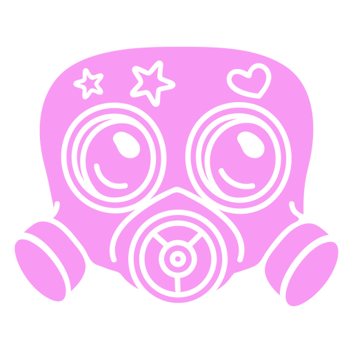 Máscara Apocalipsis kawaii recortada Diseño PNG