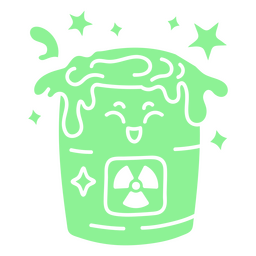 Apocalipsis nuclear waste kawaii cut out PNG Design