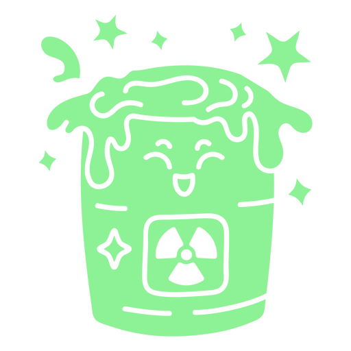 Apocalipsis nuclear waste kawaii cut out PNG Design
