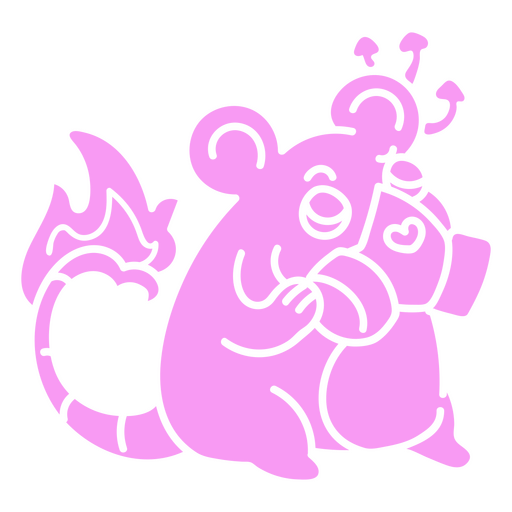 Apocalipsis giftige Ratte kawaii ausgeschnittener Charakter PNG-Design