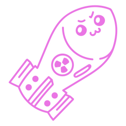 Personagem de acidente vascular cerebral kawaii de bomba apocalipsis Desenho PNG
