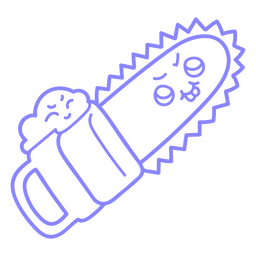 Apocalipsis chainsaw kawaii stroke weapon PNG Design Transparent PNG