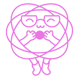 Apocalipsis atom nuclear kawaii stroke PNG Design