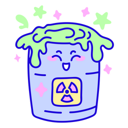 Apocalipsis nuclear waste character kawaii PNG Design