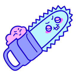 Apocalipsis chainsaw kawaii weapon character PNG Design Transparent PNG