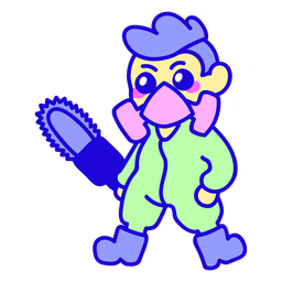 Apocalipsis personaje kawaii asesino enmascarado Diseño PNG