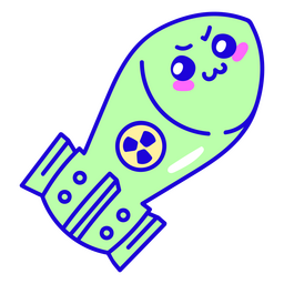 bomba nuclear Kawaii Desenho PNG