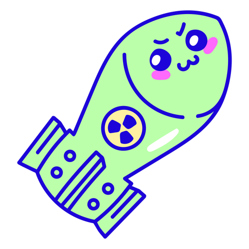 bomba nuclear Kawaii Desenho PNG
