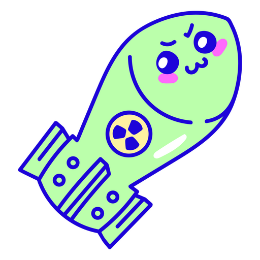 Kawaii Atombombe PNG-Design