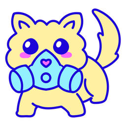 Personagem de kawaii de cachorro apocalipsis Desenho PNG