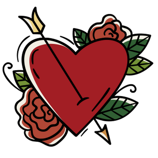 Diseño de tatuaje de corazón Diseño PNG