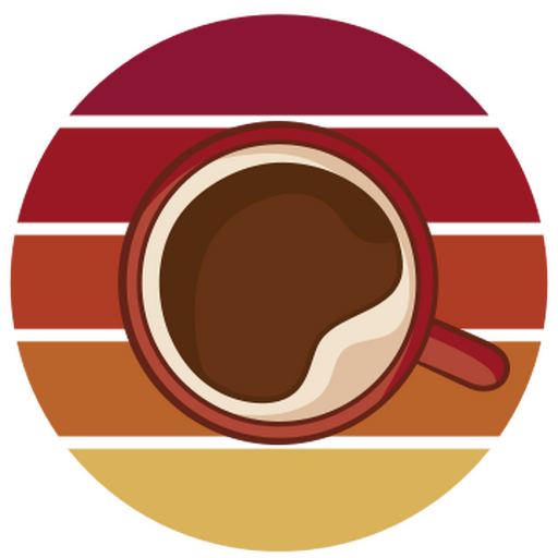 círculo de café Diseño PNG