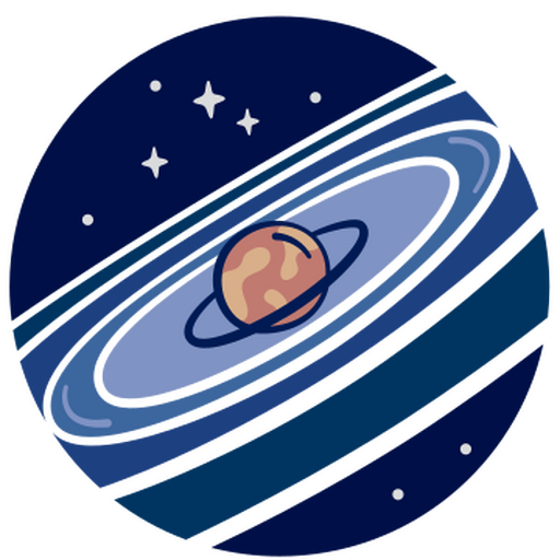 Órbita espacial azul Diseño PNG