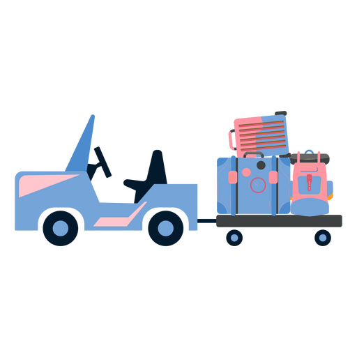 Airport baggage cart PNG Design