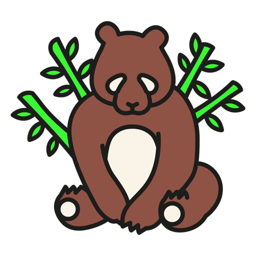Curso de cor animal urso panda Desenho PNG